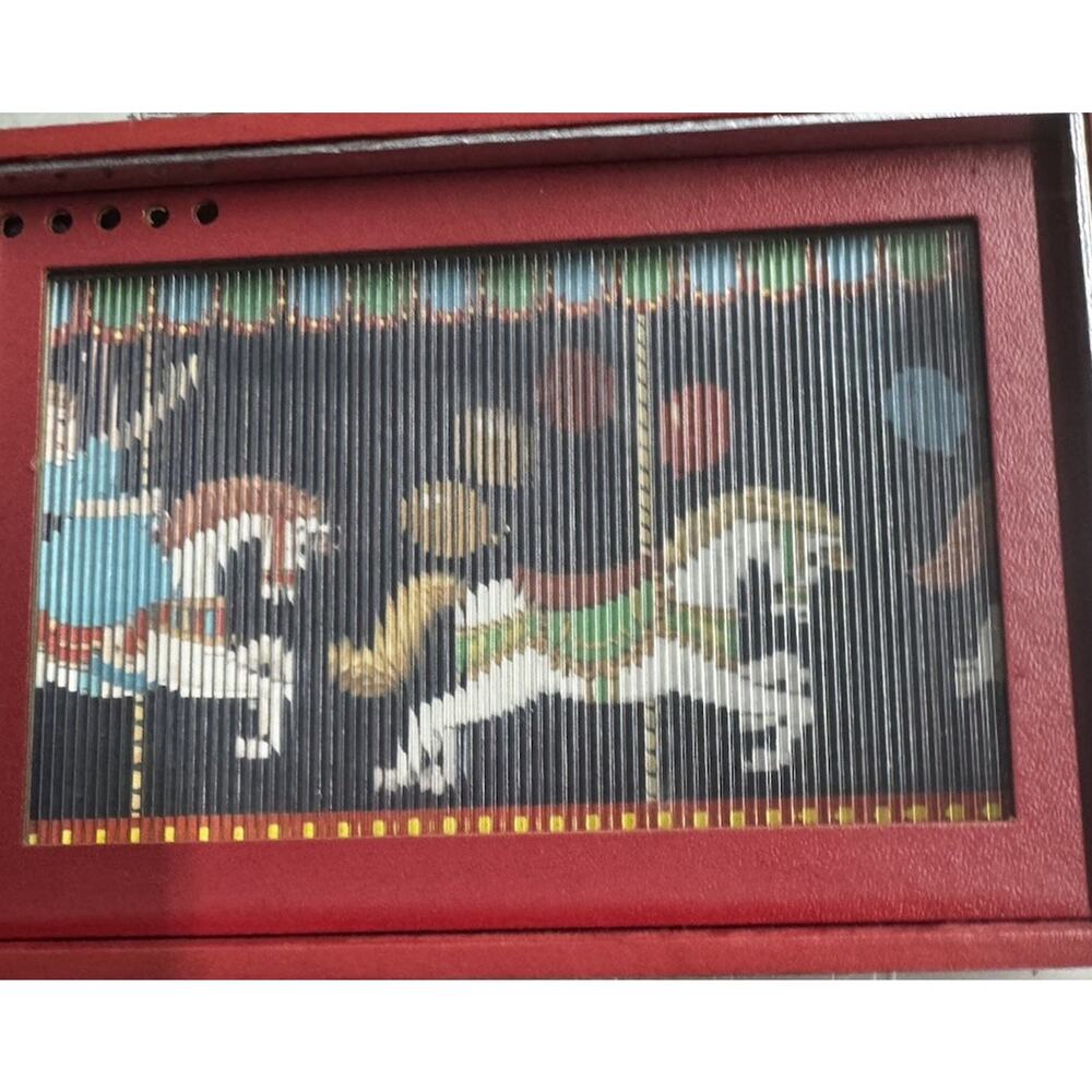Vintage Japanese Musical Lenticular Carousel Picture Music Box Works-